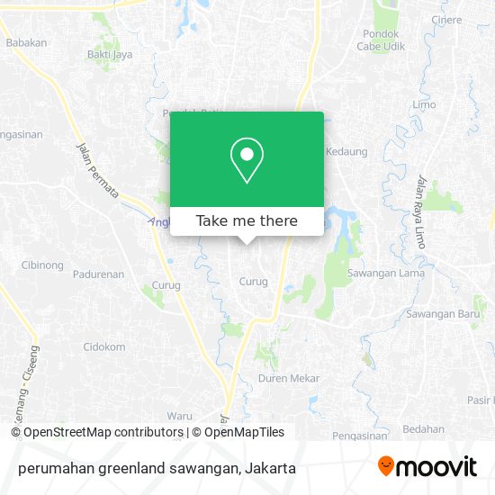 perumahan greenland sawangan map