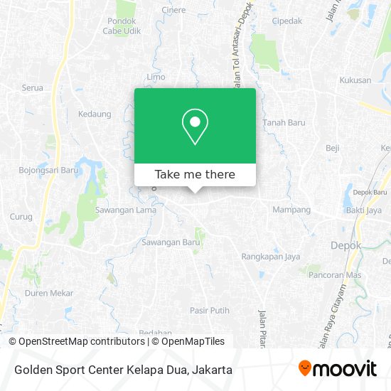 Golden Sport Center Kelapa Dua map