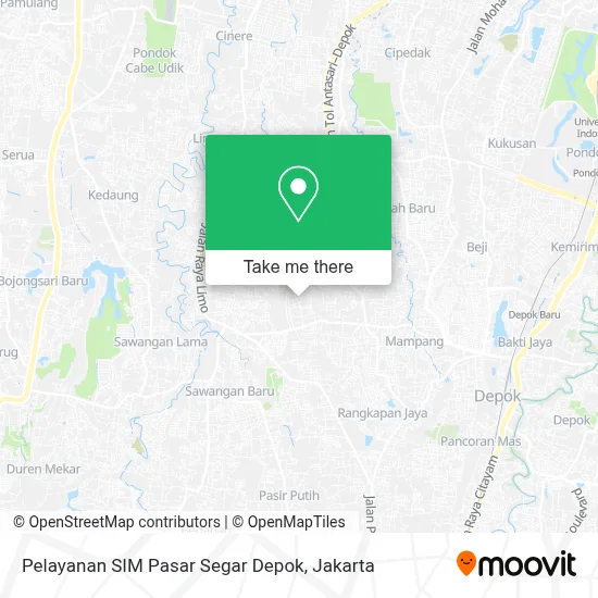 Pelayanan SIM Pasar Segar Depok map