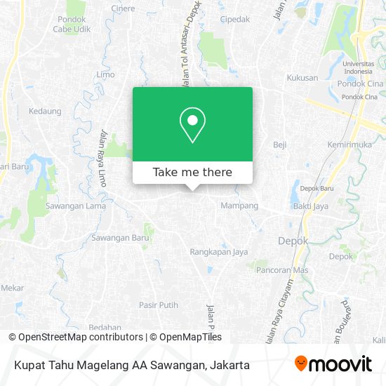 Kupat Tahu Magelang AA Sawangan map