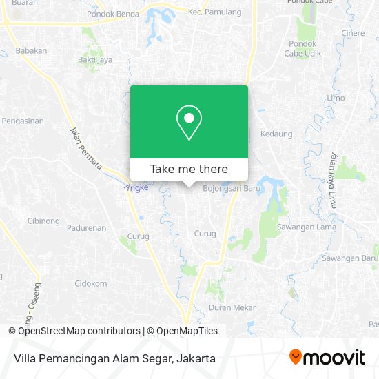 Villa Pemancingan Alam Segar map