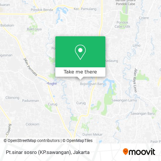 Pt.sinar sosro (KP.sawangan) map