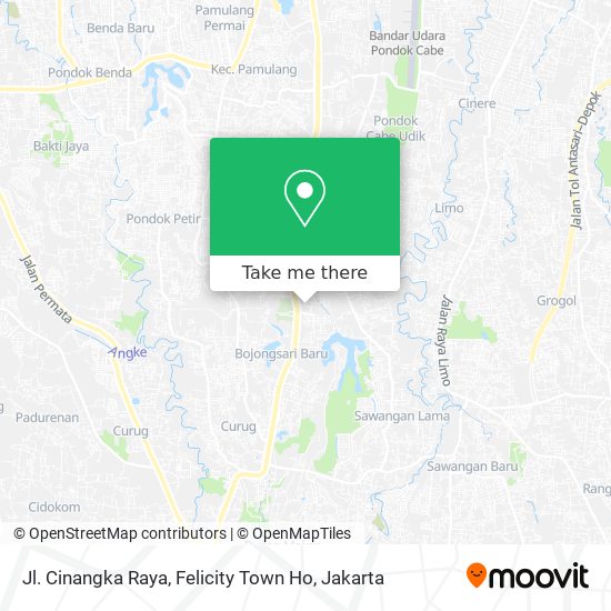 Jl. Cinangka Raya, Felicity Town Ho map