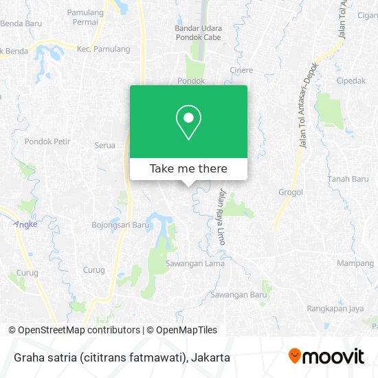 Graha satria (cititrans fatmawati) map