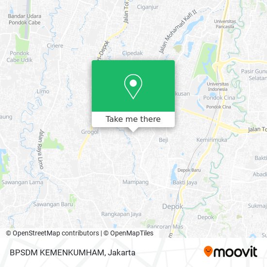 BPSDM KEMENKUMHAM map