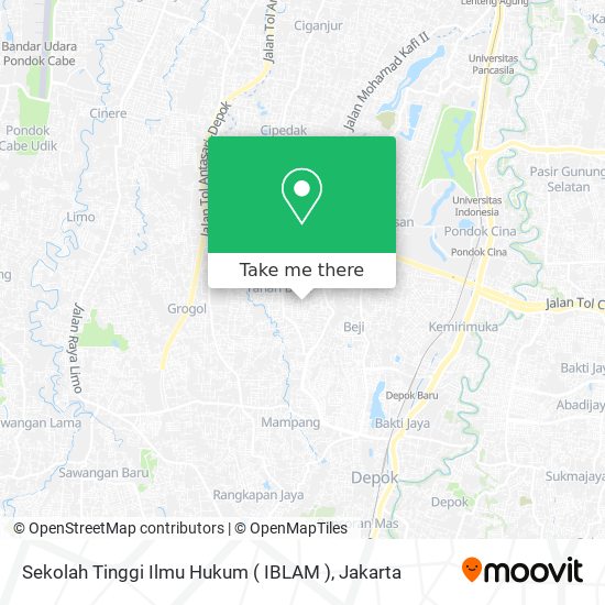 Sekolah Tinggi Ilmu Hukum ( IBLAM ) map