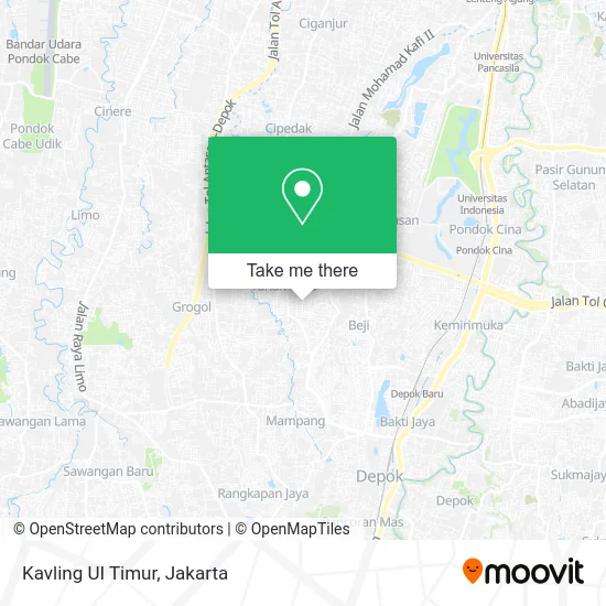 Kavling UI Timur map