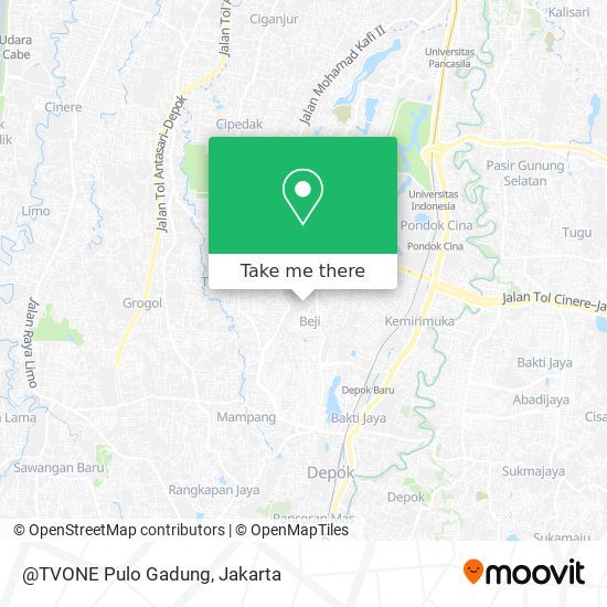 @TVONE Pulo Gadung map