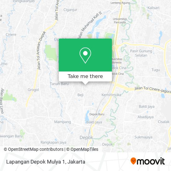 Lapangan Depok Mulya 1 map