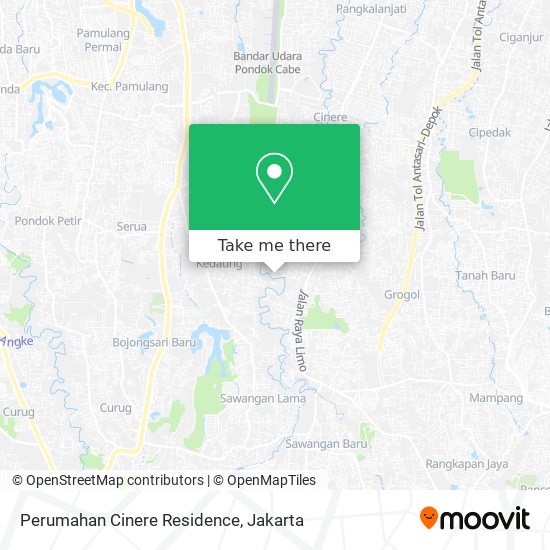 Perumahan Cinere Residence map