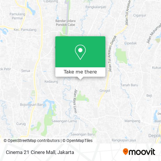 Cinema 21 Cinere Mall map