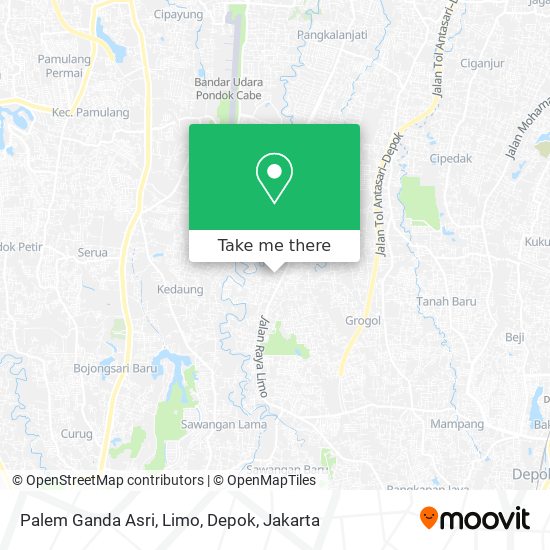 Palem Ganda Asri, Limo, Depok map