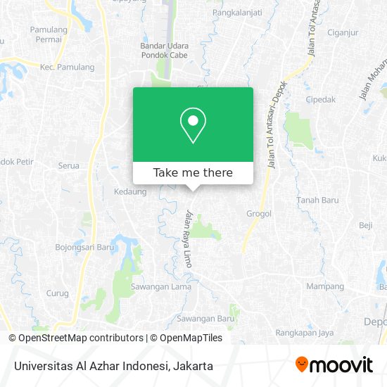 Universitas Al Azhar Indonesi map