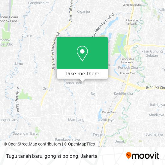 Tugu tanah baru, gong si bolong map