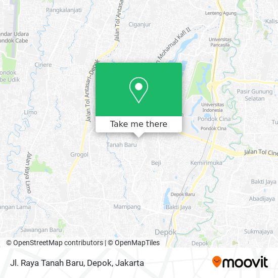 Jl. Raya Tanah Baru, Depok map