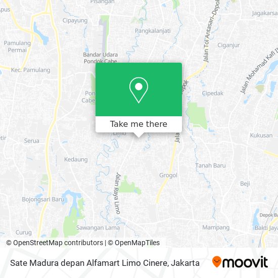 Sate Madura depan Alfamart Limo Cinere map
