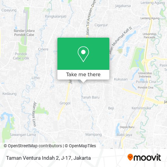 Taman Ventura Indah 2, J-17 map