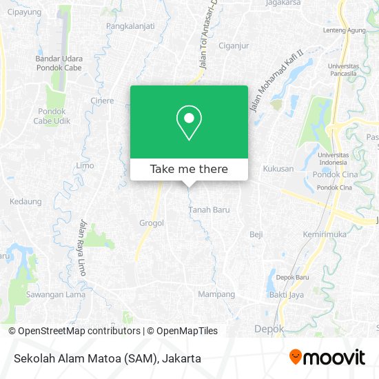 Sekolah Alam Matoa (SAM) map