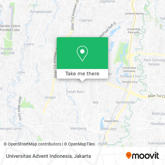 Universitas Advent Indonesia map