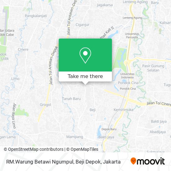 RM.Warung Betawi Ngumpul, Beji Depok map