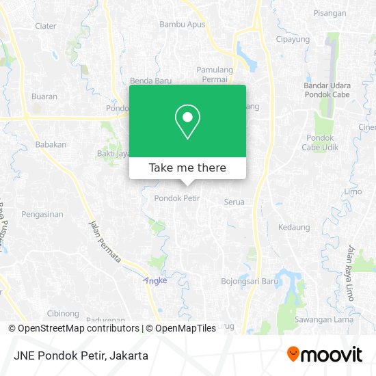 JNE Pondok Petir map