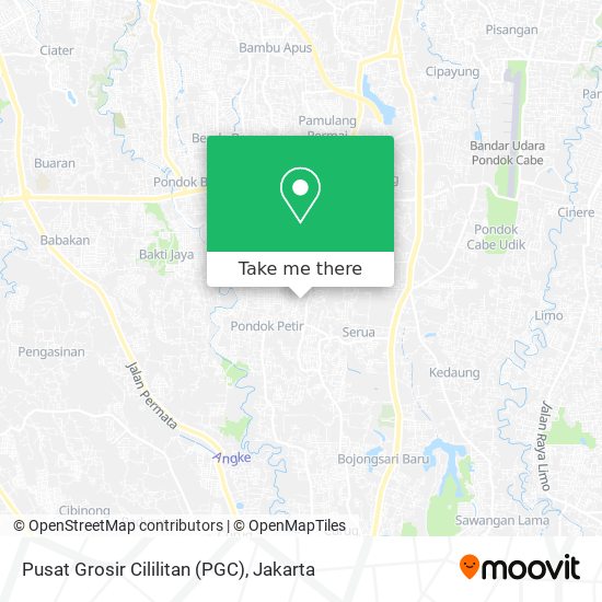 Pusat Grosir Cililitan (PGC) map