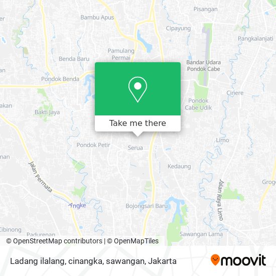 Ladang ilalang, cinangka, sawangan map