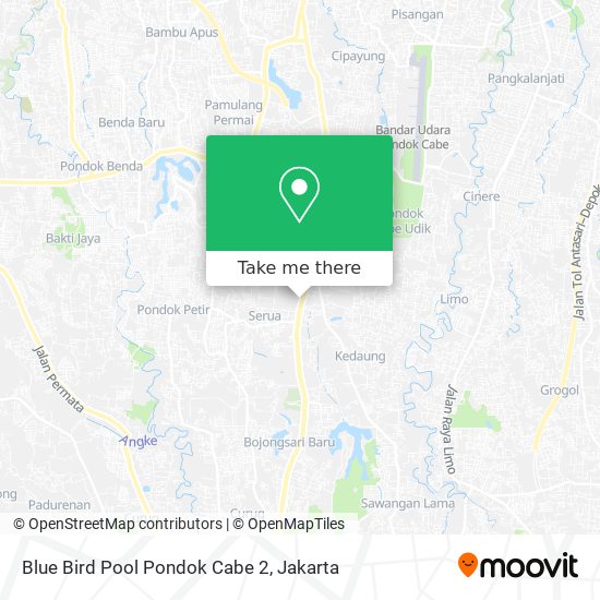Blue Bird Pool Pondok Cabe 2 map