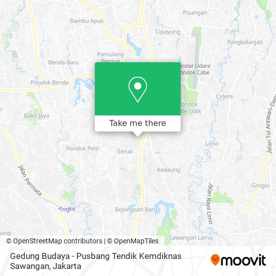 Gedung Budaya - Pusbang Tendik Kemdiknas Sawangan map