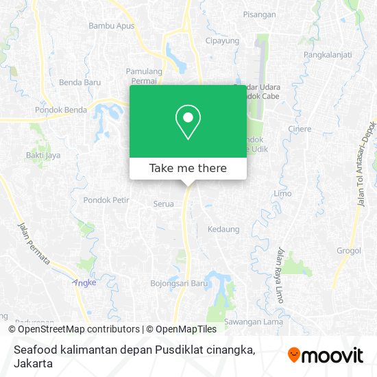 Seafood kalimantan depan Pusdiklat cinangka map