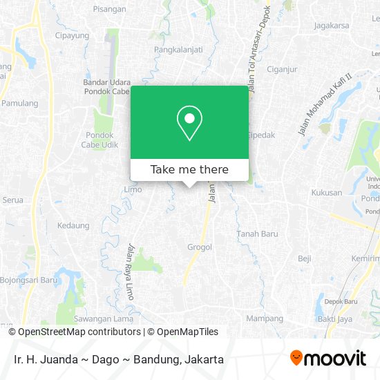 Ir. H. Juanda ~ Dago ~ Bandung map