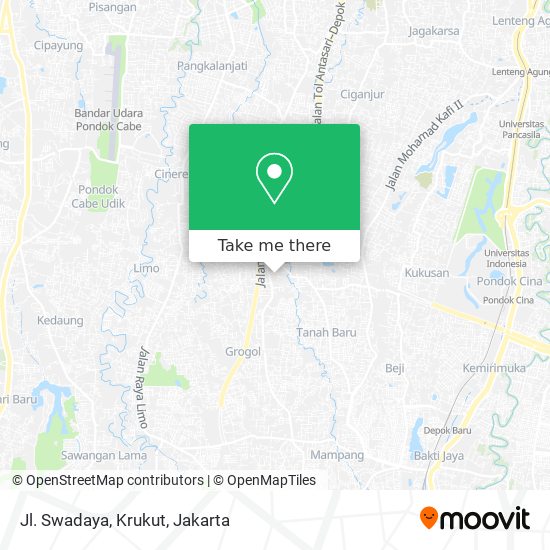 Jl. Swadaya, Krukut map