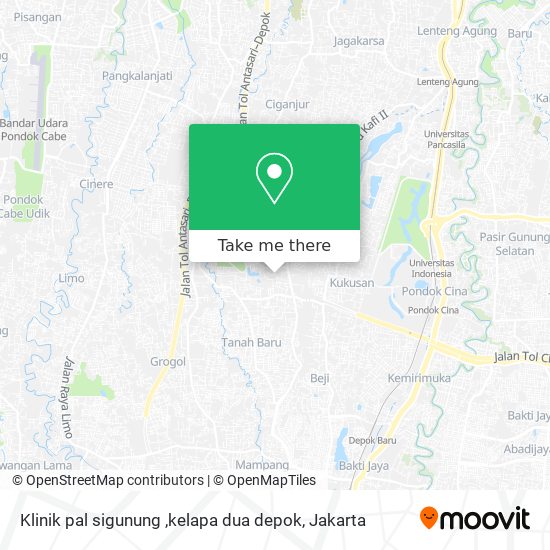Klinik pal sigunung ,kelapa dua depok map