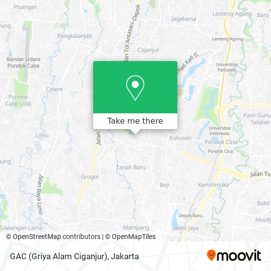 GAC (Griya Alam Ciganjur) map