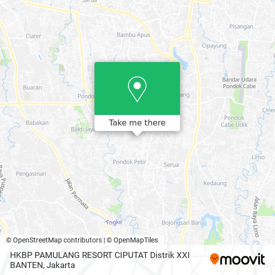 HKBP PAMULANG RESORT CIPUTAT Distrik XXI BANTEN map