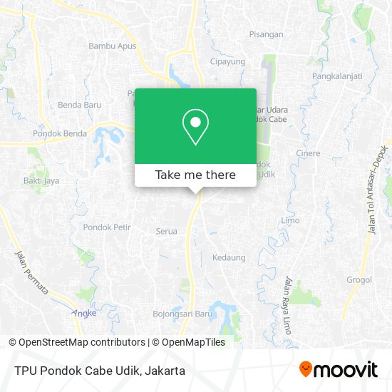 TPU Pondok Cabe Udik map