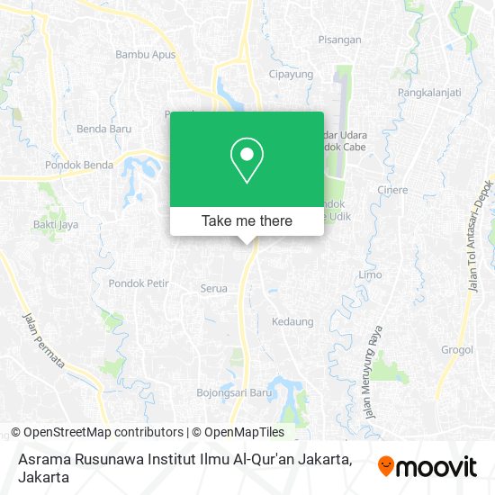 Asrama Rusunawa Institut Ilmu Al-Qur'an Jakarta map