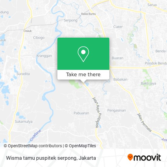 Wisma tamu puspitek serpong map