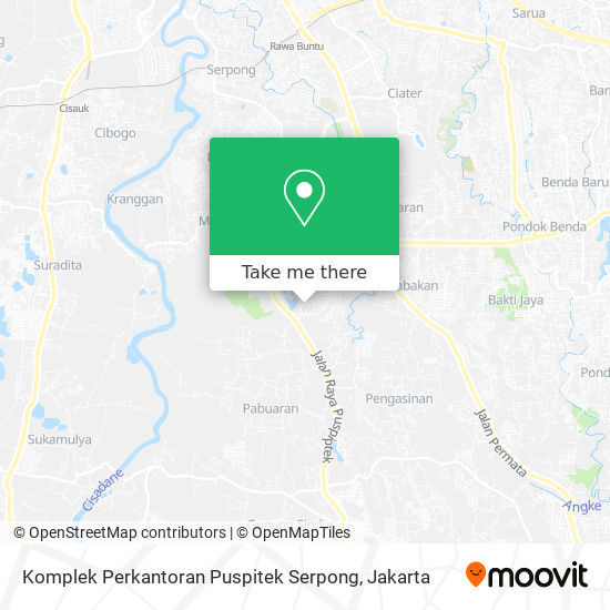 Komplek Perkantoran Puspitek Serpong map