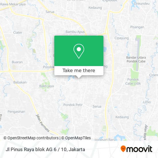 Jl Pinus Raya blok AG 6 / 10 map