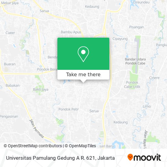 Universitas Pamulang Gedung A R. 621 map