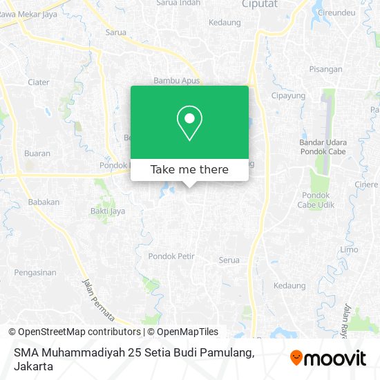 SMA Muhammadiyah 25 Setia Budi Pamulang map