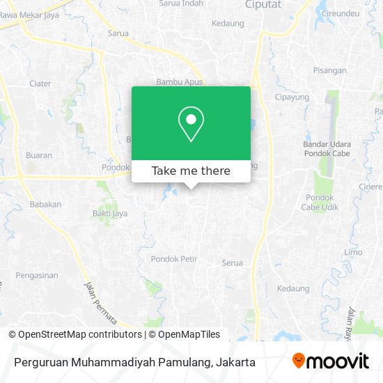 Perguruan Muhammadiyah Pamulang map