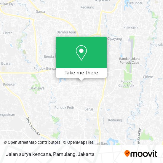 Jalan surya kencana, Pamulang map