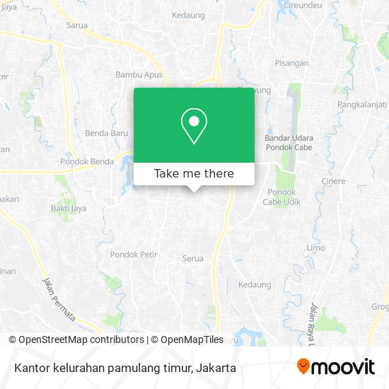 Kantor kelurahan pamulang timur map