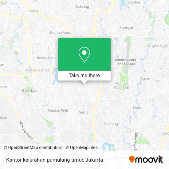 Kantor kelurahan pamulang timur map