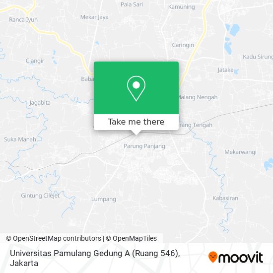 Universitas Pamulang Gedung A (Ruang 546) map