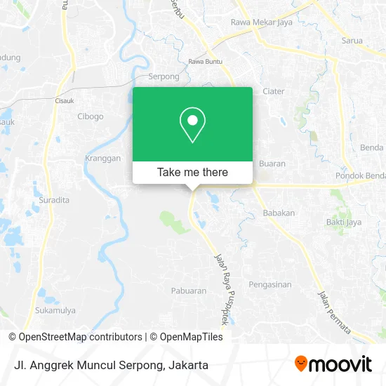 Jl. Anggrek  Muncul Serpong map