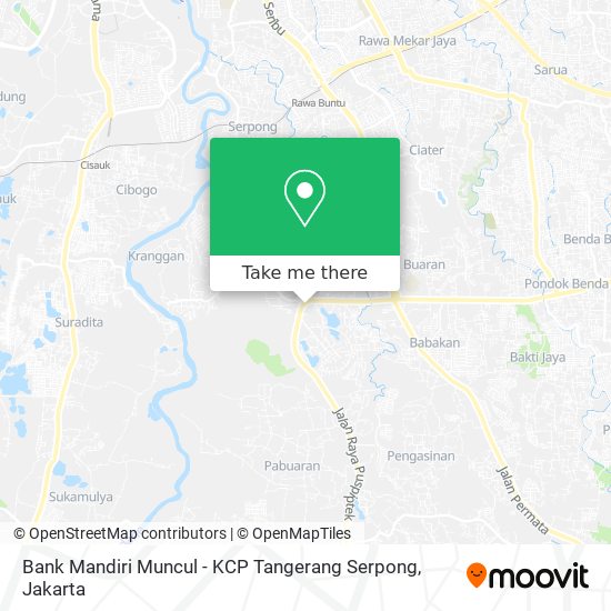 Bank Mandiri Muncul - KCP Tangerang Serpong map