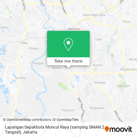 Lapangan Sepakbola  Muncul Raya (samping SMAN 2 Tangsel) map